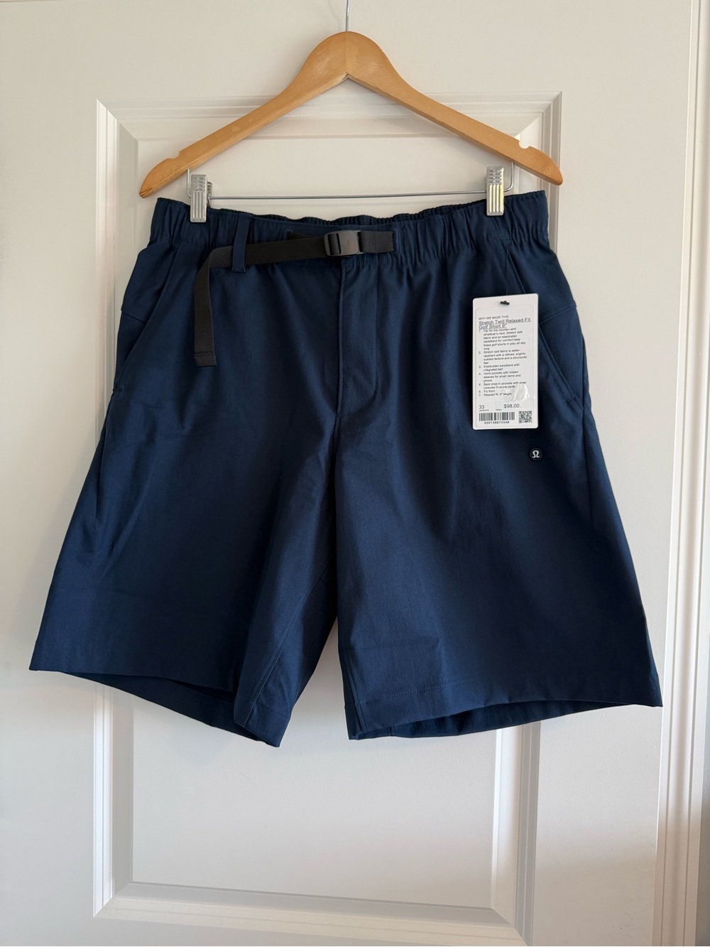 Lululemon Stretch Twill Relaxed-Fit Golf Short 9” Men Size 33 TRNV New